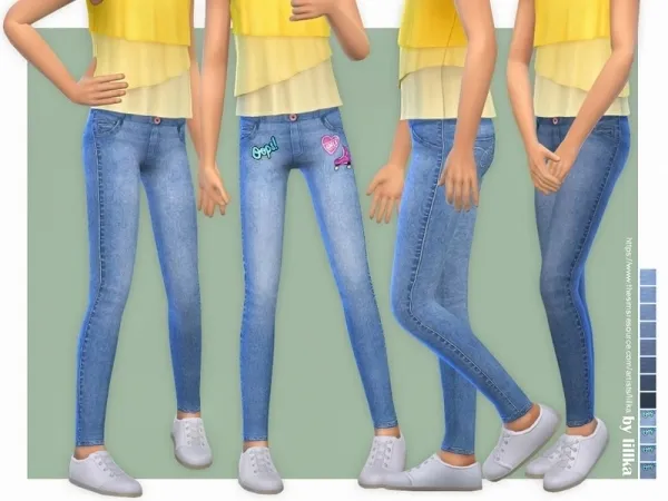 Maxis Match lillka's Ava Skinny Jeans - The Sims 4 Custom Content