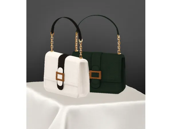 Alpha yun seol leater sqaure hand bag - The Sims 4 Custom Content
