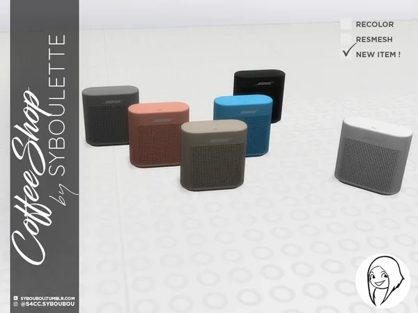 Coffee Shop Bluetooth Speaker - The Sims 4 Custom Content