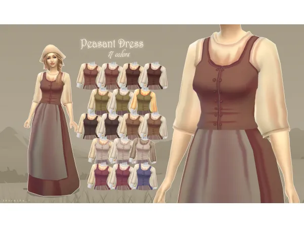 Maxis Match Female Peasant Set by kennetha_v - The Sims 4 Custom Content