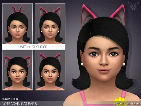 Alpha NotEgains Cat Ears For Kids - The Sims 4 Custom Content