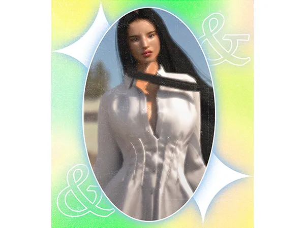 Alpha u2605 Cuture Dress (SS21) u2605 by Volatile - The Sims 4 Custom Content