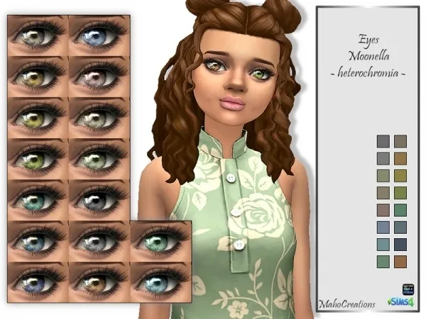 Alpha MahoCreations' Eyes Moonella Heterochromia - The Sims 4 Custom Content