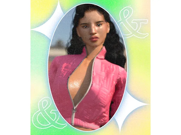 Alpha Neon Fendi Jacket (SS21) by volatile - The Sims 4 Custom Content