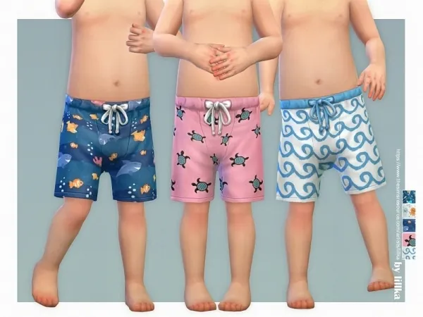 Maxis Match lillka's Toddler Bathing Shorts P03 - The Sims 4 Custom Content