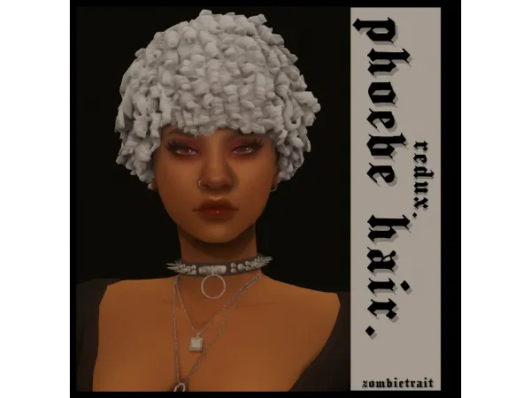 Maxis Match phoebe hair (redux) by zombietrait - The Sims 4 Custom Content