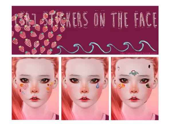 Stickers on the face - The Sims 3 Custom Content