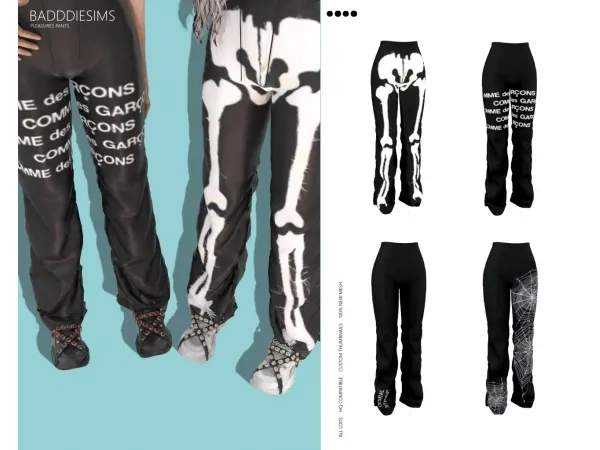 Alpha BADDDIESIMS PLEASURES PANTS by simsfinds - The Sims 4 Custom Content