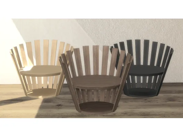 Alpha [KHD] Woodwork Armchair - The Sims 4 Custom Content