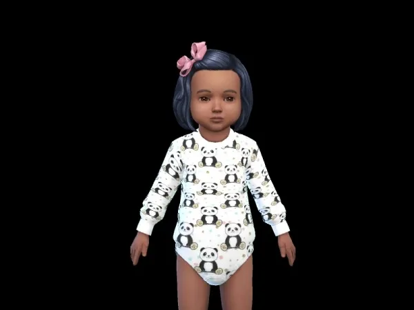 Maxis Match INFAMOUSSIMS18's Panda Onesie Nifty Knitting needed - The Sims 4 Custom Content