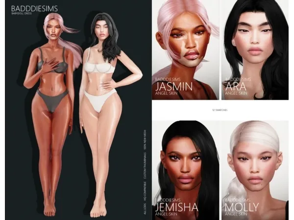 Alpha BADDDIESIMS ANGEL SKIN [ EARLY ACCESS ] - The Sims 4 Custom Content