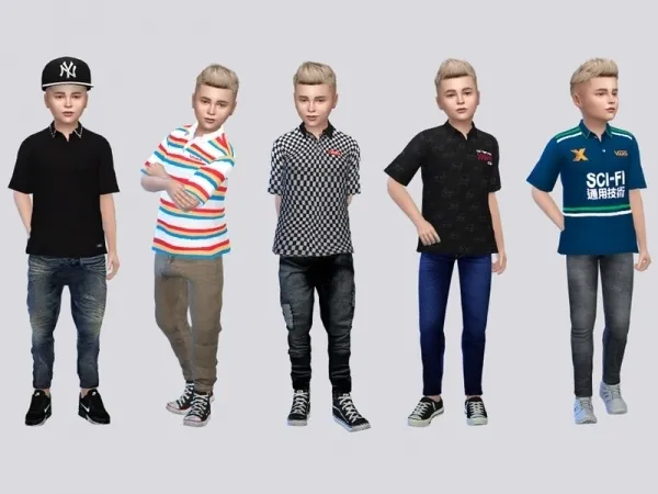 Maxis Match McLayneSims' VANS Casual Polo Kids - The Sims 4 Custom Content