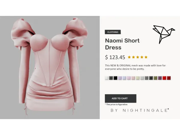 Alpha Naomi Short Dress by simsfinds - The Sims 4 Custom Content