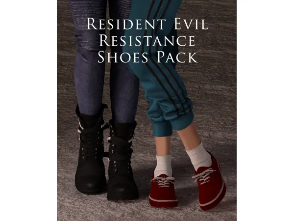 Resident Evil Resistance Shoes Pack by astya96cc