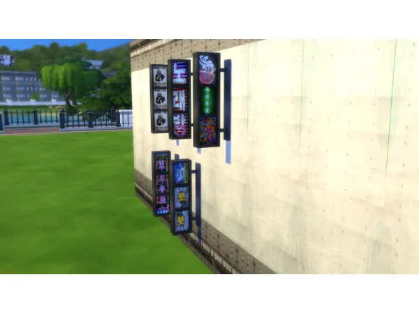Alpha dung sci fi signs - The Sims 4 Custom Content