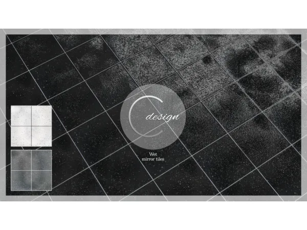 Alpha Wet Mirror Tiles - The Sims 4 Custom Content