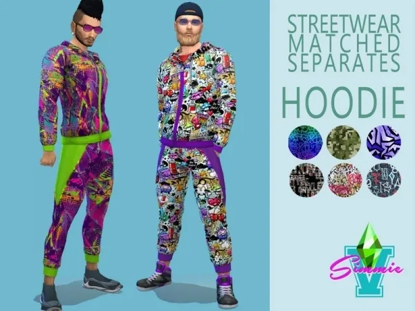 Maxis Match SimmieV Streetwear Separates Hoodie - The Sims 4 Custom Content