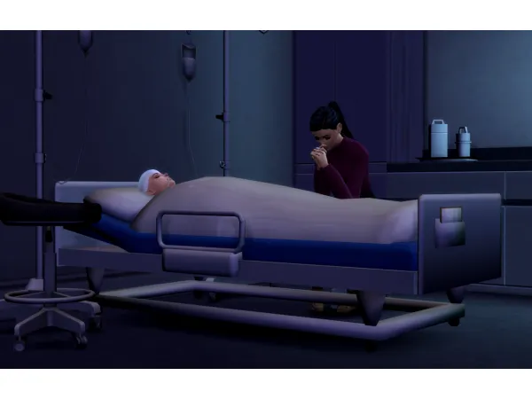 Alpha Hospital bed and blanket - The Sims 4 Custom Content
