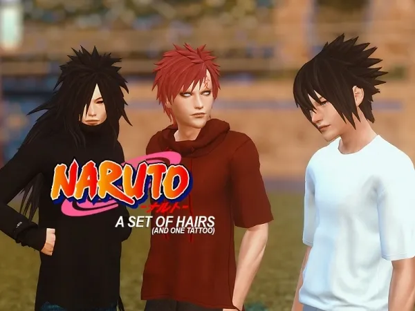 Maxis Match Naruto Hair Set - The Sims 4 Custom Content