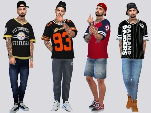 Maxis Match McLayneSims' Sports Jersey Tees - The Sims 4 Custom Content