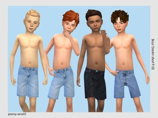 Maxis Match jeremy sims92's Boys 'Denim shorts P02 - The Sims 4 Custom Content