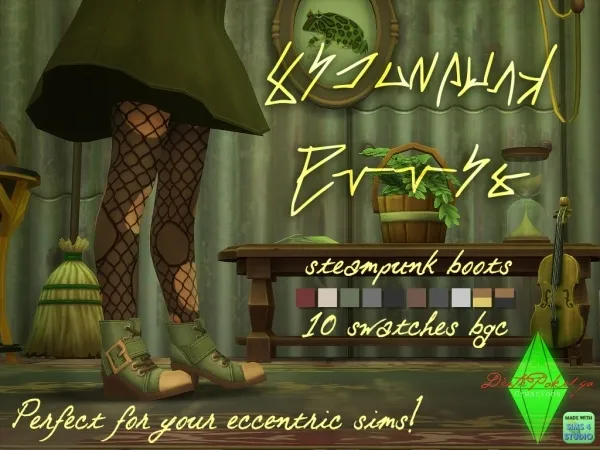 Maxis Match Steampunk Boots by deathpoke1qa - The Sims 4 Custom Content