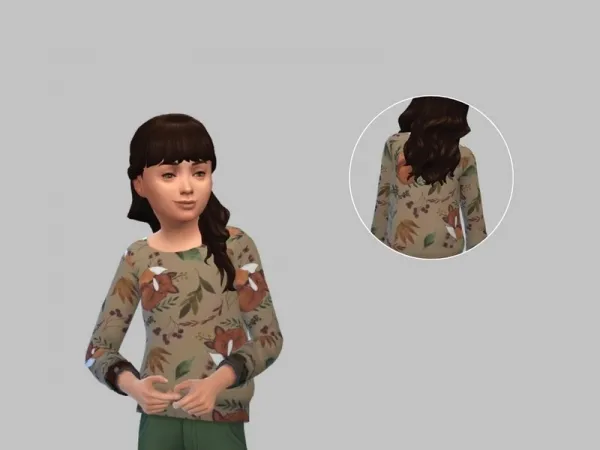 Maxis Match TulipSniper's Fall Fox Sweater Base Game - The Sims 4 Custom Content
