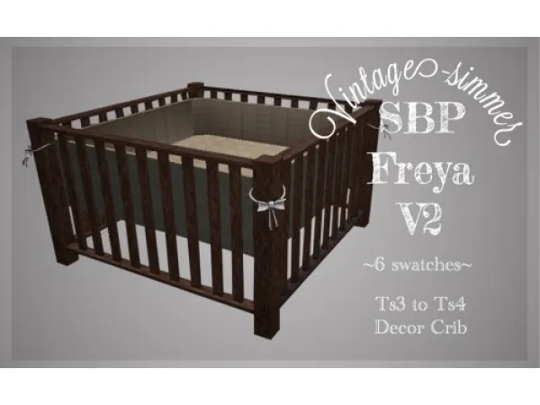 Alpha SBP Freya Crib - The Sims 4 Custom Content