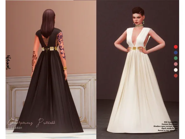 Maxis Match CP Collection Dress01 - The Sims 4 Custom Content