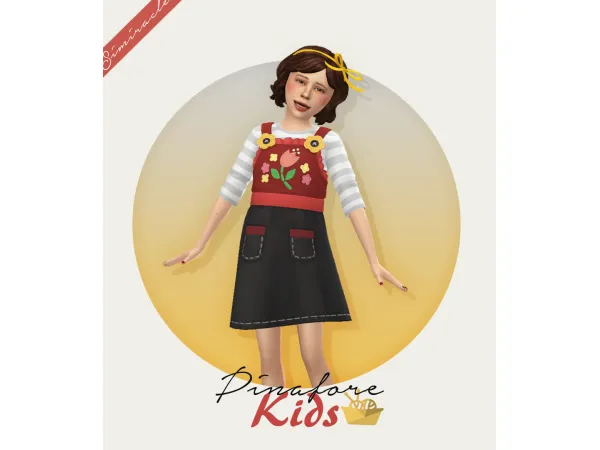 Maxis Match Pinafore Kids Version - The Sims 4 Custom Content