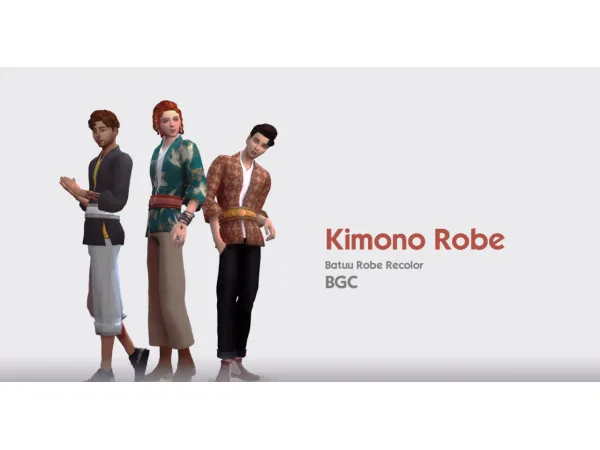 Maxis Match Kimono Robe - The Sims 4 Custom Content