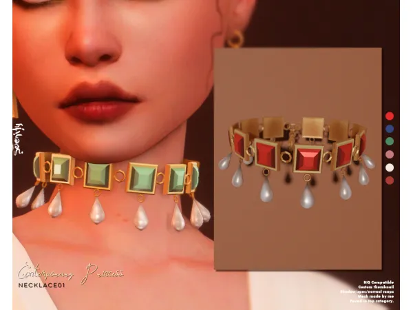 Alpha CP Collection Necklace01 - The Sims 4 Custom Content
