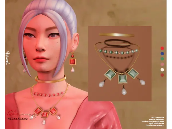 Alpha CP Collection Necklace02 - The Sims 4 Custom Content