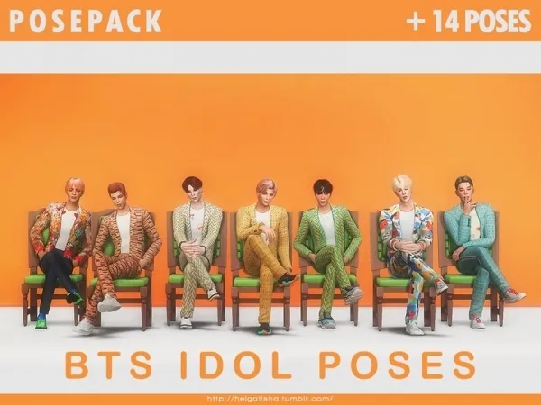 Maxis Match HelgaTisha's BTS IDOL poses - The Sims 4 Custom Content