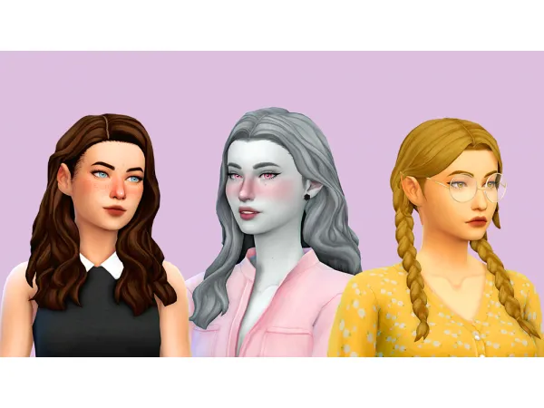 Maxis Match Three Hairlines in The Historian - The Sims 4 Custom Content
