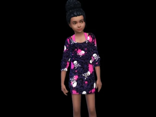Maxis Match INFAMOUSSIMS18's Punk Dress Get to Work - The Sims 4 Custom Content