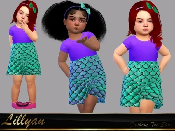 Maxis Match LYLLYAN's Dress Princess Ariel - The Sims 4 Custom Content