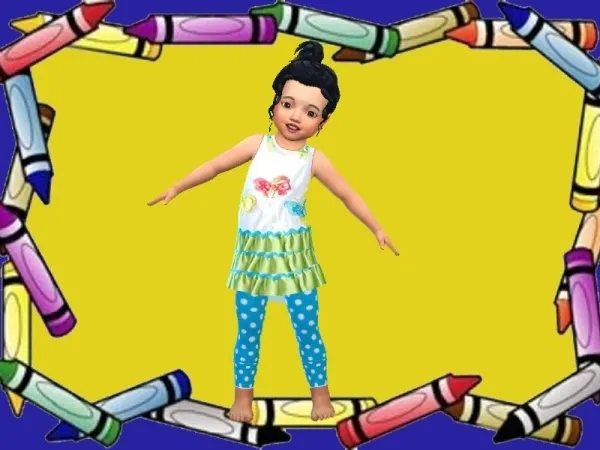 Maxis Match jmarie1968's Toddler One Bright Summer Outfit - The Sims 4 Custom Content