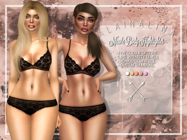 Maxis Match Nicole Body Highlighter - The Sims 4 Custom Content