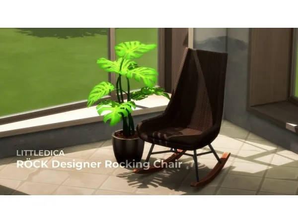 Maxis Match RÖCK Designer Rocking Chair by littledica - The Sims 4 Custom Content