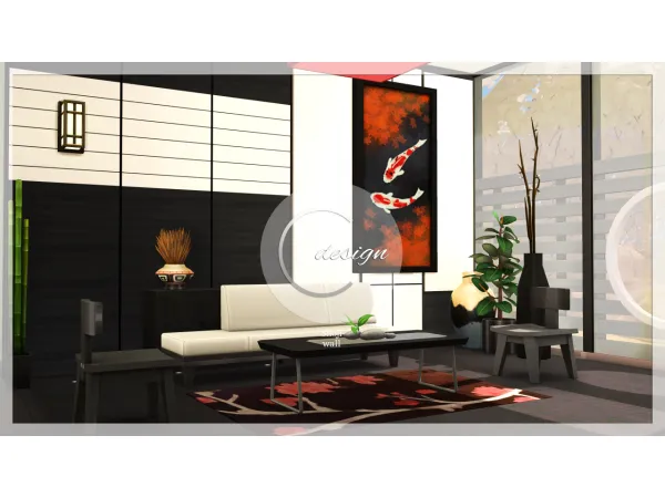 Maxis Match Shoji Wall - The Sims 4 Custom Content