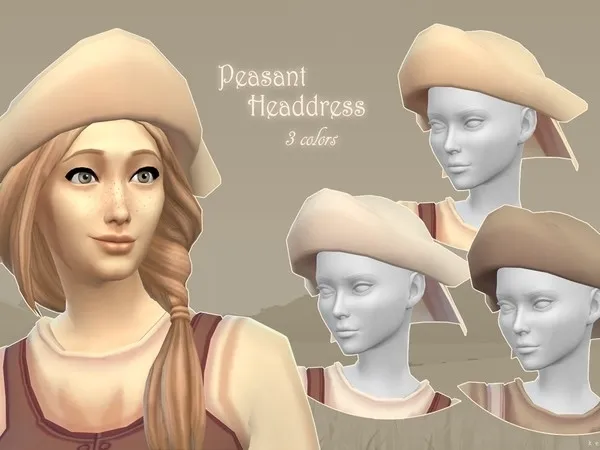 Peasant Headdress - The Sims 4 Custom Content