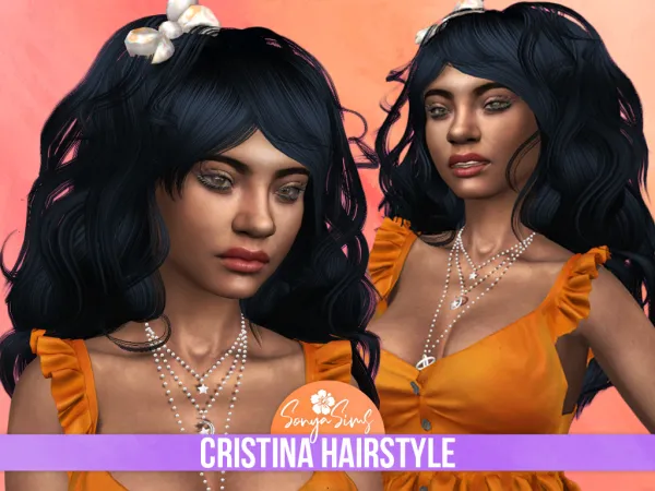 Alpha Cristina Hair - The Sims 4 Custom Content