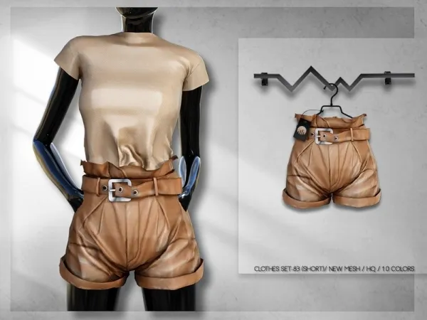 Alpha busra tr's Clothes SET 83 (SHORT) BD321 - The Sims 4 Custom Content