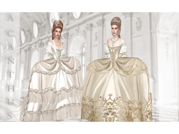 Alpha Robe de Cour Collection sims by acanthus - The Sims 4 Custom Content
