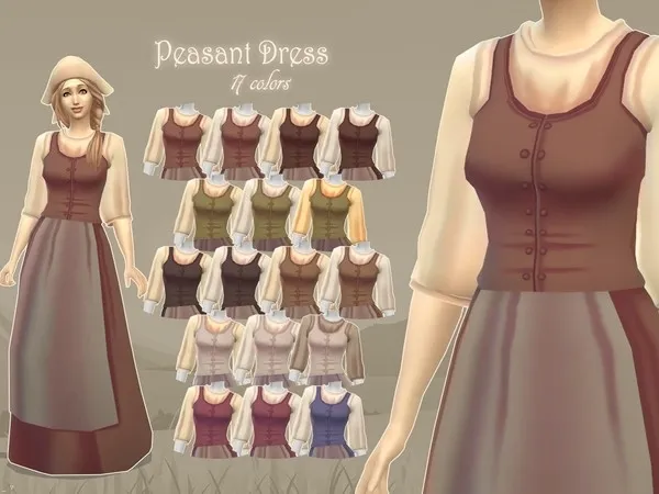 Peasant Dress - The Sims 4 Custom Content