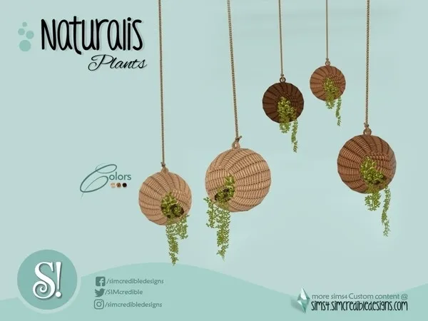 Naturalis Hanging Plant Orb Tall - The Sims 4 Custom Content