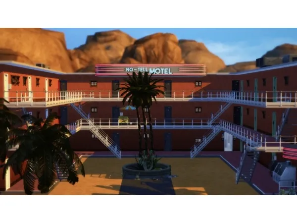 Alpha Oasis Notell Motel - The Sims 4 Custom Content