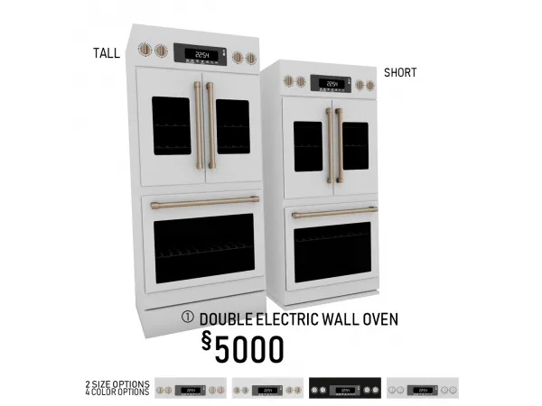 Maxis Match Double Electric Wall Oven by Justwastedpixels - The Sims 4 Custom Content