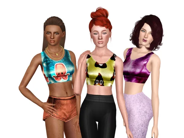 [SIMPLY] Metalic sports bra - The Sims 3 Custom Content